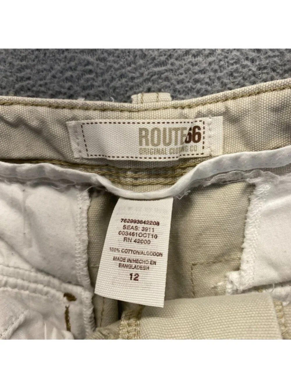 ROUTE 66 youth boys size 12 cargo shorts light beige,Beige